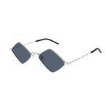 Yves Saint Laurent Sl 302 Lisa 012 Unisex Silver Geometrik Güneş Gözlüğü - Gümüş - Mavi