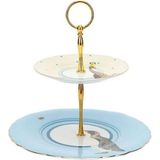Yvonne Ellen 2 Katlı Pasta Standı, Penguen ve Zürafa (22 cm / 16 Cm)
