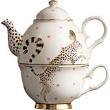 Yvonne Ellen Animals Çita Baskılı Porselen Çay Takımı - Standart