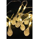 Yvz Store 10 LED 2 Metre Sarı Kristal Su Damlası Güneş Enerjili LED Işık Solar Bahçe Ağaç Lamba Aydınlatması
