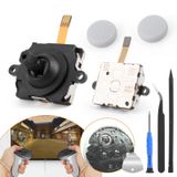 YWLRONG 2 paket Joystick yedek Oculus Quest 3 denetleyici sensör modülü Meta Quest 3 Joystick Thumbstick kap yedek aksesuarları parçaları sürüklenme onarım araçları ile