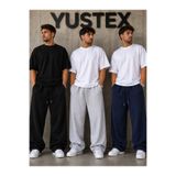 yx yustex sport 3'Lü Erkek Baggy Eşofman Altı Seti (Siyah-Gri-Lacivert) Bol Paça Oversize