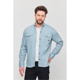 YXC Erkek Gömlek Slim Fit Dar Kesim Pamuklu Erkek Kot Gömlek