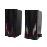 YXHDZ Bilgisayar Hoparlörleri, Renkli RGB Aydınlatmalı Bilgisayar Masaüstü PC için Hoparlörler, Monitör Dizüstü Tablet için 3.5mm Aux Kablosu ile USB Powered Oyun Hoparlörleri