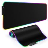 YXLILI Fare Altlığı Oyun Büyük Fare Altlıkları Klavye ve Fare için Genişletilmiş RGB Fare Altlığı, 12 Aydınlatma Modu, Su Geçirmez, Kaymaz Kauçuk Taban XXL Masa Bilgisayarı, PC Dizüstü Bilgisayar için