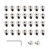 YXQ Uçak İniş Dişli Tekerlek Durdurma 0,08"/2,1 mm RC Uçak Model Uçak için Tekerlek Yaka (30'lu Paket)