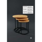 YY STORE 3,lü Zigon Sehpa SİYAH ÇAM