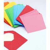YYB Renkli Mini Zarf 7x9 cm 100 Adet Farklı Renk Seçenekleri ile Eğlenceli Tasarım