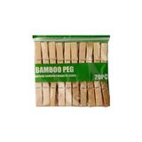 YYB Standart Ahşap Bambu 20'li Mandal 2 Paket