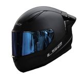 YYK LS2 Rapıd 2 Mat Siyah Race Kapalı Kask – İridyum Vizör Camlı, Çoklu Boyut Seçenekleri ile Üst Düzey Güvenlik ve Konfor Sunan, Gelişmiş Havalandırmalı Yarış Kaskı (M)