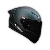 YYK LS2 Rapıd 2 Mat Siyah Race Kapalı Kask – Siyah Vizör Camlı, Çoklu Boyut Seçenekleri ile Üst Düzey Güvenlik ve Konfor Sunan, Gelişmiş Havalandırmalı Yarış Kaskı (L)