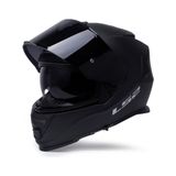 YYK Storm 2 Jeans Siyah-Siyah Vizörlü Motosiklet Kaskı, ECE 22.06 Sertifikalı Kapalı Kask, Dahili Güneş Vizörlü, Yüksek Performanslı KPA Dış Kabuk, Gelişmiş Havalandırmalı Unisex Kask (XL)