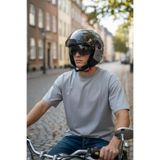 yyk SWAY SW 765 Nardo-Güneş Vizörlü-Aynalı Cam Mat Yarım Açık Motosiklet Scooter Kask