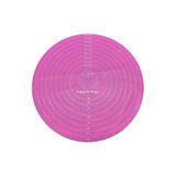 YYK YIKANABİLİR YAĞLI KAĞIT HEP PİŞİR Silikon Hamur Açma Matı Kaydırmaz Yuvarlak 30cm Pembe