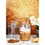 Yzhome 2 Adet Mika Oval Kapaklı Pinterest Bardak Kahve ve Sunum Bardağı 430 ml Cam Değildir. - Şeffaf