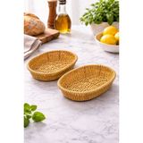 Yzhome 2 Li Hasır Rattan Çok Amaçlı Sepet Düzenleyici Organizer 20*14 - Sarı