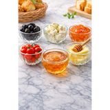 Yzhome 6 Kişilik Cam Kahve Yanı Lokumluk Sosluk Kase Çerezlik Kahvaltılık 135ML - Şeffaf