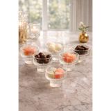 YzHome 6 Lı Ayaklı Pinterest Cam Kahve Yanı Lokumluk Kase 5*6cm