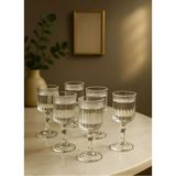Yzhome 6 Lı Cam Ayaklı Kahve Yanı Su Bardağı Bardak 75ML - Şeffaf - 75 ml