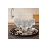 YzHome 6 Lı Cam Ayaklı Kahve Yanı Su Bardağı Bardak 85ml