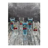 YzHome 6 Lı Kristal Cam Kiraz Kahve Yanı Bardağı Su Bardak 150ml