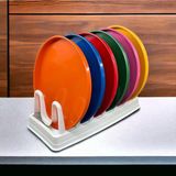 Yzhome 6 Lı Metal Renkli Sunum Servis Tepsisi Tepsi 24CM