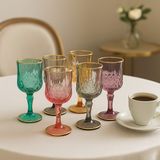 Yzhome 6 Parçalı Renkli Yaldızlı Kahve Yanı Su Bardağı Kadeh 50 ml Şık Sunum İçin
