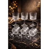 YzHome 6'lı Cam Ayaklı Kahve Yanı Su Bardağı, 85ml, Beyaz yz.wardy09446