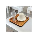 YzHome Akasya Kare Sunum Servis Tabağı Tabak 20cm