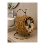 YzHome Hasır Rattan Düzenleyici Organizer Çok Amaçlı Dekoratif Asmalı Sepet