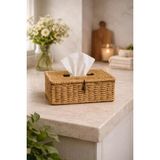 Yzhome Hasır Rattan Peçetelik Saklama Kutusu Organizer Kare Büyük - 0 - 19 lt - Çok Renkli