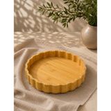 Yzhome Orta Boy Bambu Papatya Model Servis Sunum Tabağı Tabak Kase 25CM - Sarı