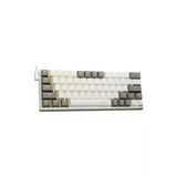 Z-11 Mini Blue Switch İngilizce Q Full Anti Ghosting Mekanik Oyuncu Klavyesi (Beyaz-Gri Tuşlar)