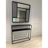 Z Design Home 90 cm Ayna, 100X20X90 cm Dresuar Zdesıgnhome Z01 - Siyah