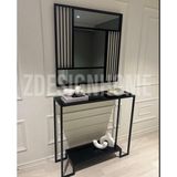 Z Design Home 90 cm Füme Ayna, 90X30X100 cm Dresuar Takım Zdesıgnhome - Siyah