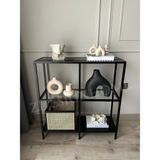 Z Design Home 95X30X90 cm Metal Dresuar - Siyah