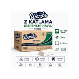 Z Katlama Kağıt Havlu 20x20,5 Cm 12'li X 200 Yaprak 2 Kat %100 Selüloz Dispenser Uyumlu