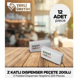 Z Katlı Dispenser Peçete 200'Lü (12 Adet)