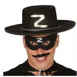 Z Logolu Yetişkin Zorro Şapkası Ve Zorro Maskesi P79543s4585