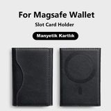 Z-Mobile Apple iPhone Uyumlu Kartlık Magsafe Manyetik Kartlık Cüzdan Güçlü Mıknatıslı 5 Hazneli - Siyah - Siyah
