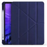 Z-Mobile iPad Air 11" M4 2026/M3 2025/M2 2024 Uyumlu Kapaklı Standlı Kılıf Kalem Bölmeli Darbelere Dayanıklı Tablet Kılıfı - Lacivert