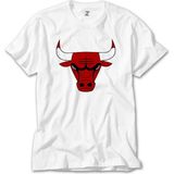 Z Zeplin Chicago Bulls Logo Beyaz Tişört - 2XL