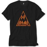 Z Zeplin Def Leppard Logo 2 Siyah Tişört - 3XL