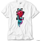 Z Zeplin Eat Sleep Astranot Beyaz Tişört - 5XL