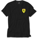 Z Zeplin Ferrari Logo Siyah Tişört - 2XL
