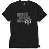 Z Zeplin Grand Theft Auto Cobweb Logo Siyah Tişört - 5XL