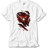 Z Zeplin Iron Man Body Beyaz Tişört - 3XL
