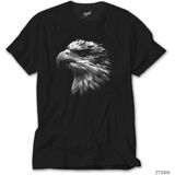 Z Zeplin Kurt 3D Siyah Tişört - 5XL