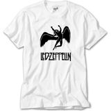 Z Zeplin LED Zeppelin Black Angel Beyaz Tişört - M