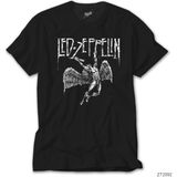 Z Zeplin LED Zeppelin Failing Angel Siyah Tişört - M
